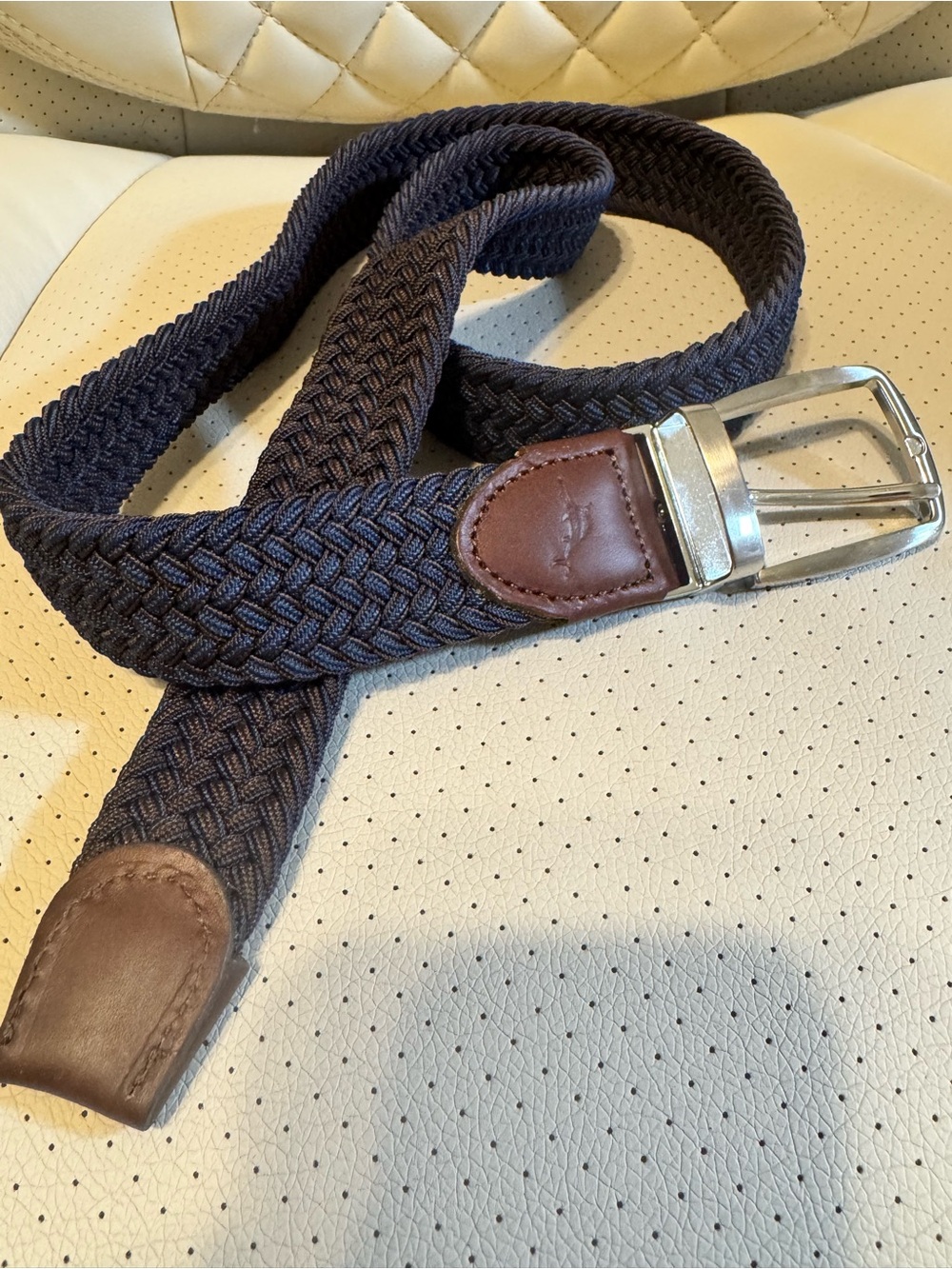 Tommy Bahama Brown Braided Stretch Belt – Size S/M